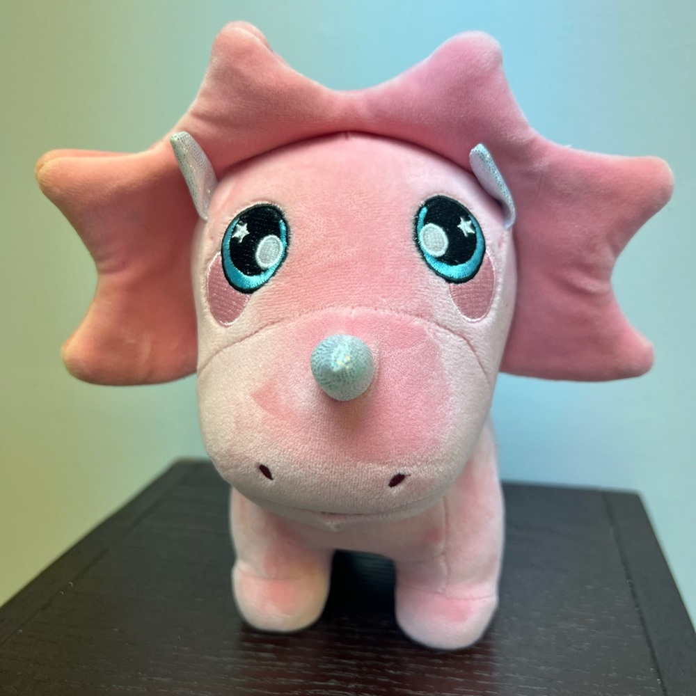 Squeezamals- Pink Dino Toy-‎ About: 7-1/2” tall, Pre owned great condition